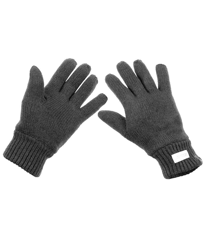 Mănuși tricotate MFH negre cu izolație 3M Thinsulate