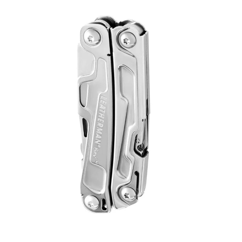 Multitool Leatherman Rev deschis cu lama si unelte