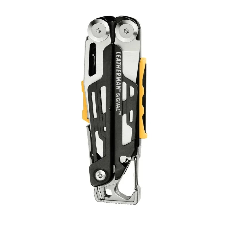 Leatherman Signal deschis cu lama fierastrau si unelte
