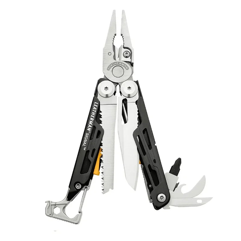 Leatherman Signal multitool cu 19 unelte argintiu si negru