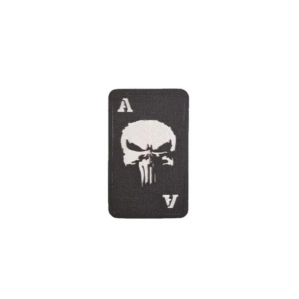 Patch AS Skull reflectorizant galben cu Velcro
