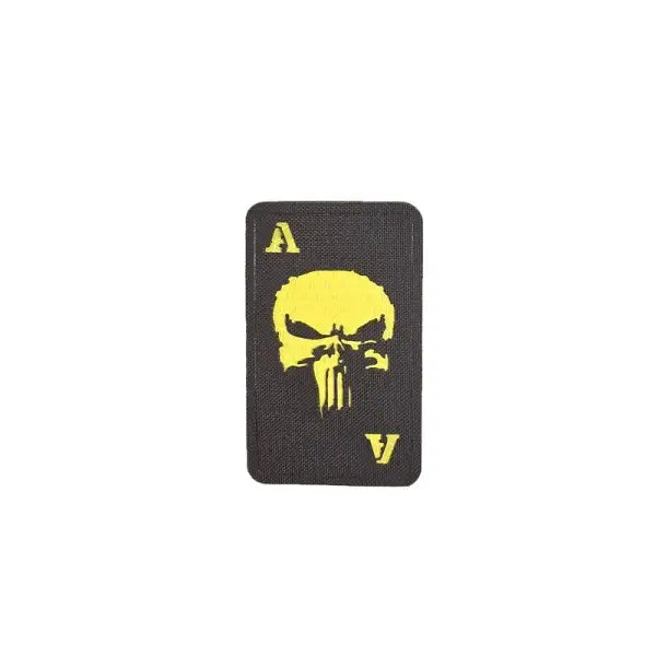 Patch AS Skull reflectorizant alb cu Velcro