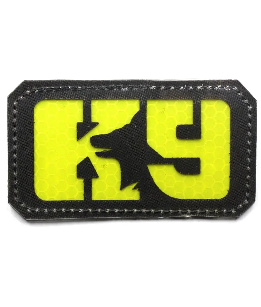 Patch K9 Logo 3 galben reflectorizant cu Velcro