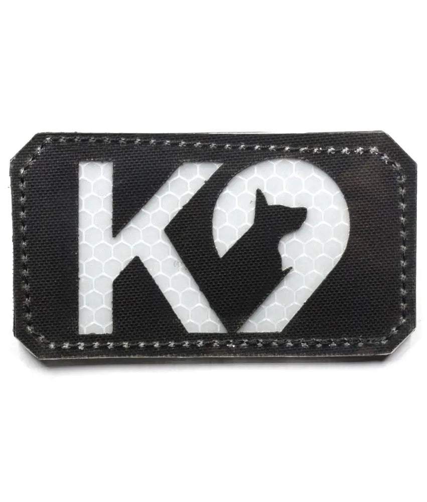 Patch K9 Logo 2 galben reflectorizant – 90 × 50 mm