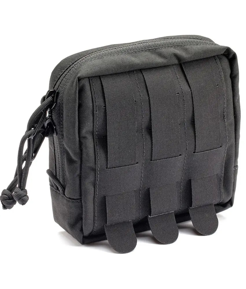 Pouch admin negru Cordura cu fermoar YKK
