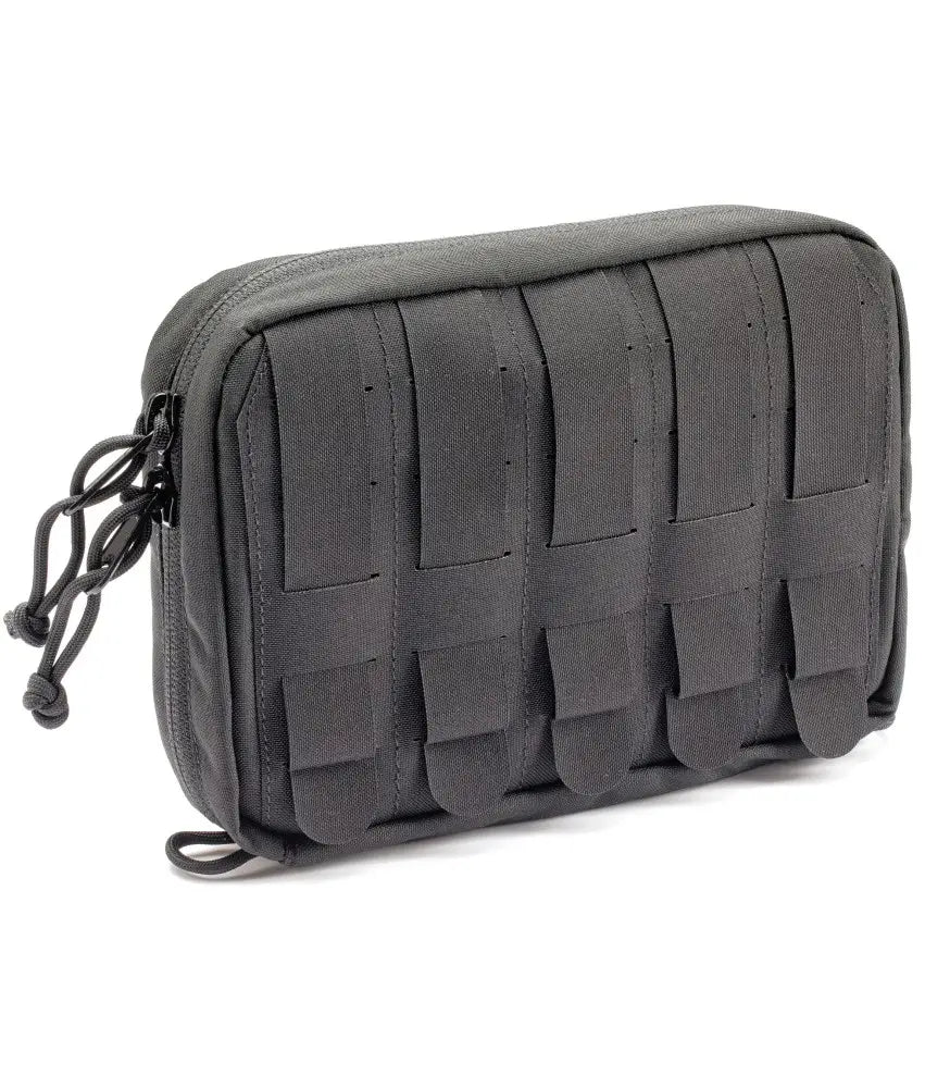 Pouch admin Cordura 500D negru cu fermoar YKK spate