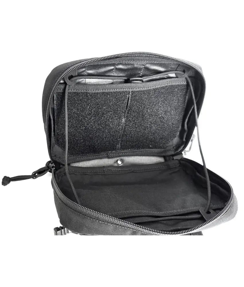 Pouch admin Cordura 500D negru cu fermoar YKK interior