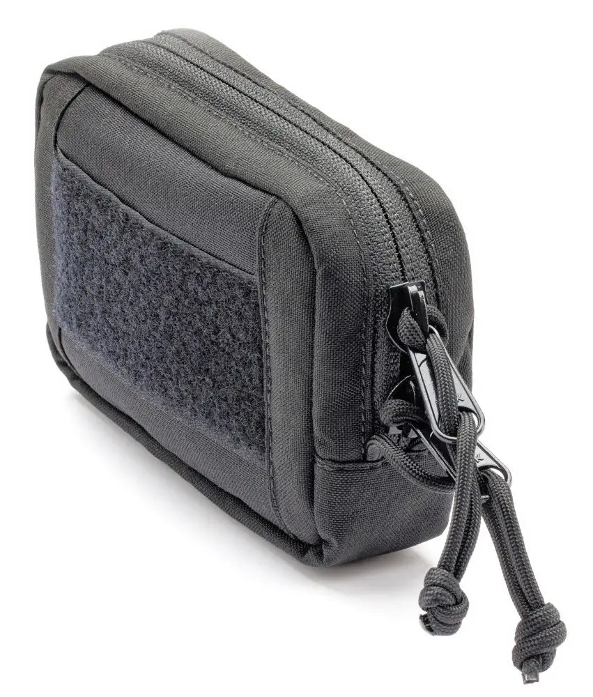 Pouch tactic negru 15x10x4 cm cu panou Velcro