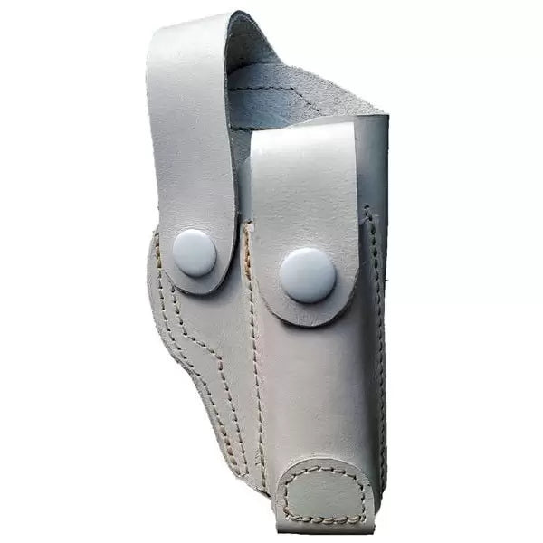 Toc pistol Carpati din piele alba pentru centura