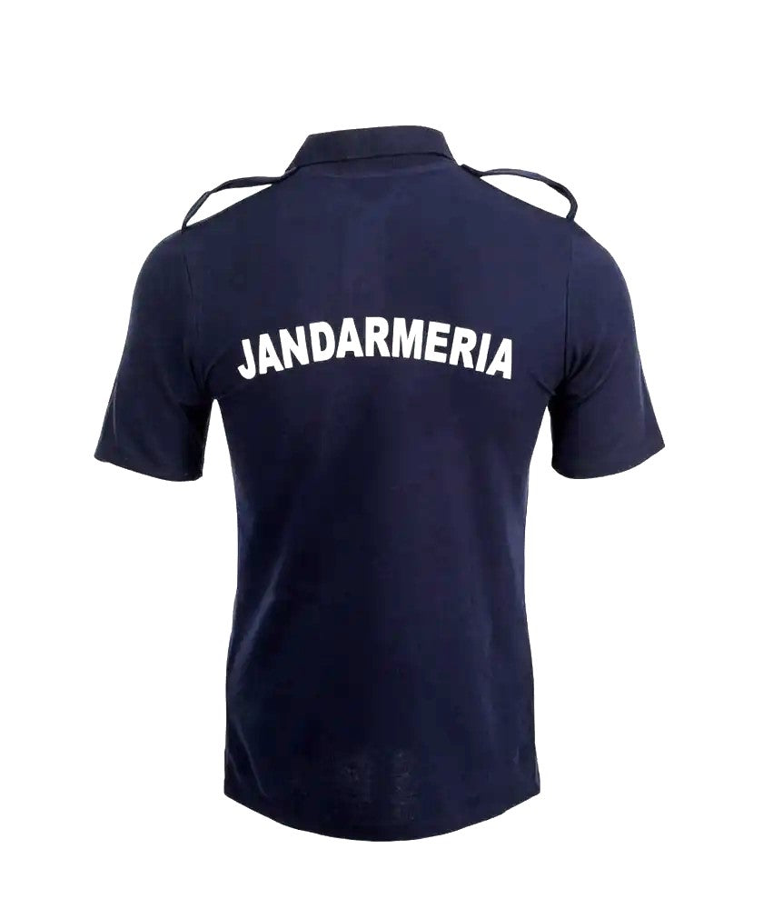 Tricou Polo Jandarmerie Navy Blue – detaliu mânecă pentru emblemă