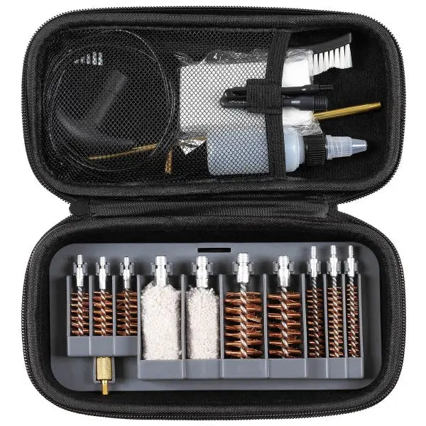 Trusa universala curatare arme MFH cu perii pentru 8 calibre