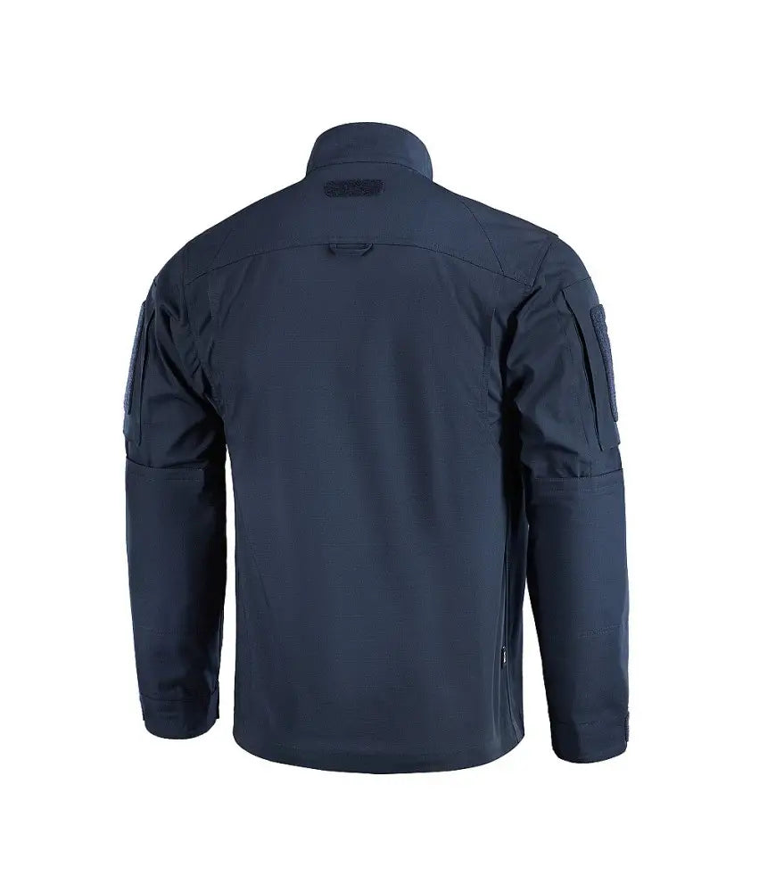 Veston tactic bleumarin cu panouri Velcro – vedere din spate